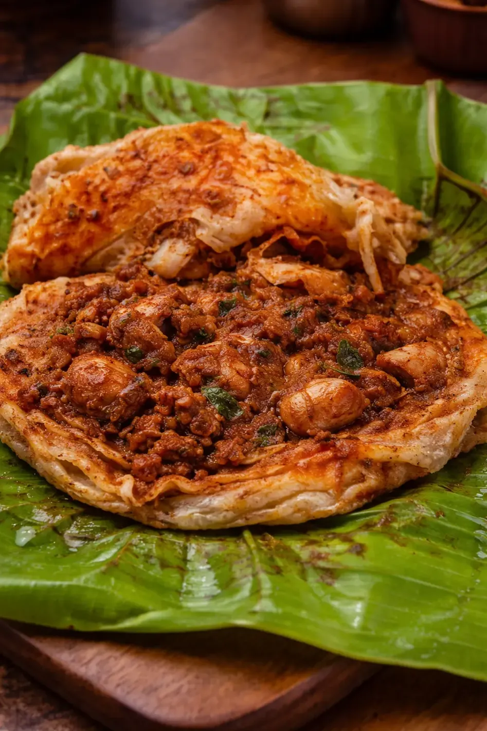 Chicken Kizhi Porotta at Chilli Flakes in London, Ontario